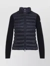 Moncler Black Wool Blend Tricot Jacket In Black