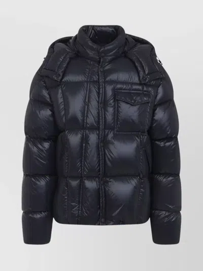 MONCLER PADDED HOODED COAT WITH FLAP POCKET