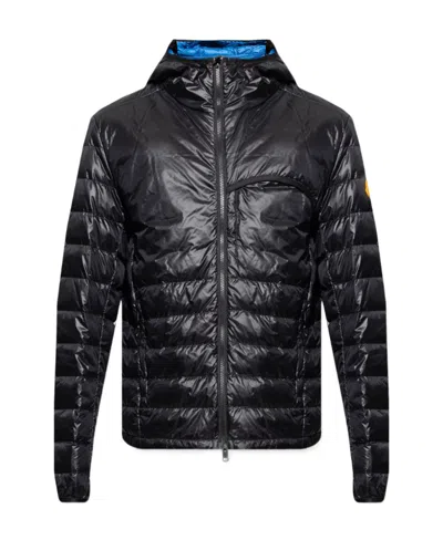 Moncler Padded Hooded Jacket In Black