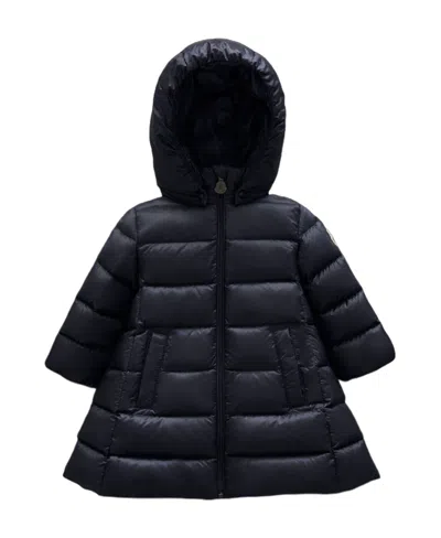 Moncler Padded Hooded Jacket In Blue