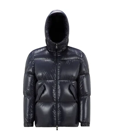 Moncler Padded Hooded Jacket In Midnight Blue