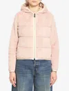 Moncler Padded Hoodie In Pink In Pink