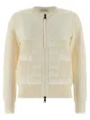 Moncler Padded Insert Cardigan Sweaters And Cardigans White In Neutral