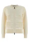 Moncler Padded Insert Cardigan Sweaters And Cardigans White In White