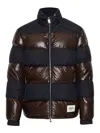 Moncler Peclet Reversible Short Down Jacket, Men, Multicolour, Size: 5 In Azul