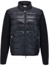 Moncler L And Padded Nylon Full-zip Cardigan In Blue