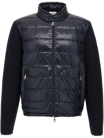 Moncler Padded-front Jacket In Blue