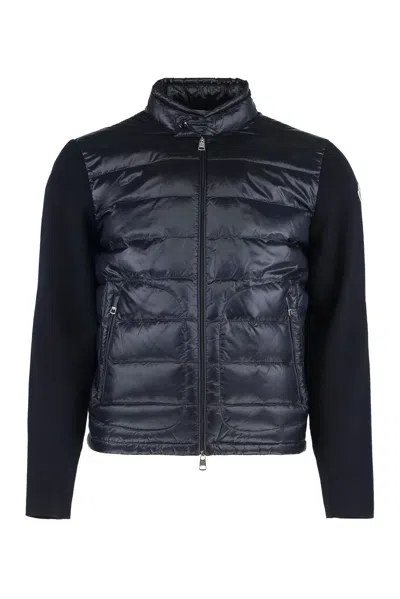 Moncler Padded-front Jacket In Blue