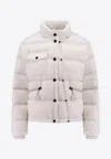 Moncler Mauduit White Polyester Bomber Jacket