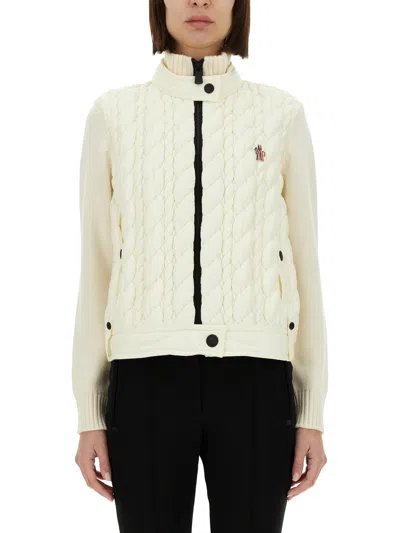 MONCLER PADDED JACKET WITH WOOL SLEEVES