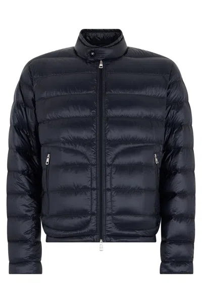 Moncler Padded Jacket With Zipper And Long Sleeves In Black