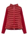 Moncler Padded Knit Jacket In Red
