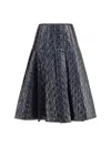 Moncler Padded Midi Skirt With Square Quilting In Black
