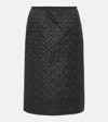 Moncler Quilted Midi Pencil Skirt In Black