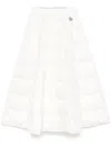 Moncler Padded Midi Skirt In Weiss