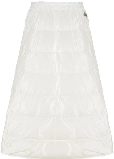 Moncler Padded Midi Skirt In White