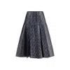 Moncler Padded Midi Skirt With Square Quilting In Black