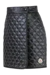 Moncler Padded Mini Skirt With Checked Quilting In Black