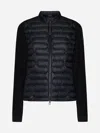 MONCLER MONCLER PADDED NYLON AND KNIT CARDIGAN
