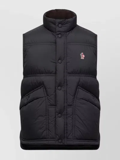 MONCLER PADDED NYLON VEST HIGH COLLAR