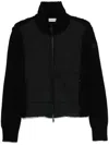 Moncler Padded-panel Cardigan In Black