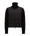 Moncler Padded-panel Cardigan In Black