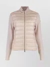 Moncler Padded Panel Knit Cardigan In Neutral