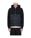 Moncler Padded-panelled Hooded Jacket In Blue