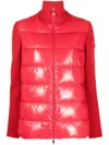 Moncler Cny Nylon & Cotton Blend Down Jacket In Red