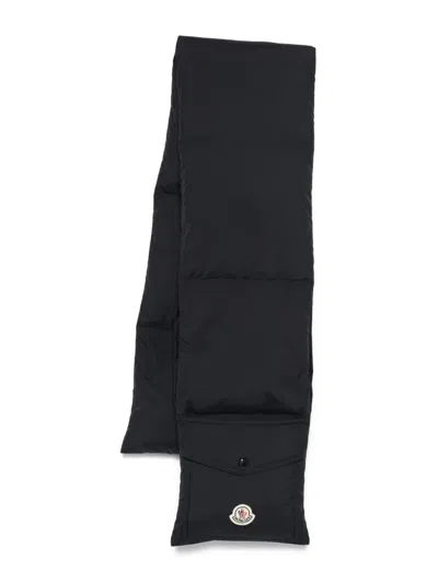 Moncler Padded Pocket Scarf In Black