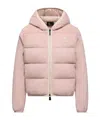 Moncler Padded Polartec Zip-up Hoodie In Neutral