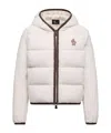 Moncler Padded Polartec Zip-up Hoodie In White