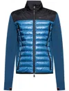 Moncler Padded Polartec® Zip-up Jacket In Blue
