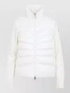 Moncler Padded Quilted Cardigan Coat High Collar In White