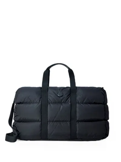 Moncler Padded Quilted Duffel Bag In Black
