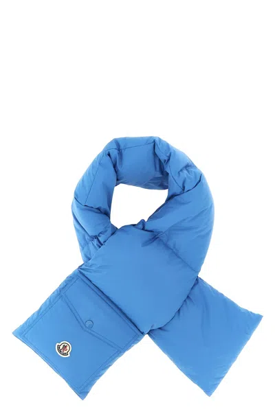 Moncler Soft Padded Neck Wrap Accessory In Blue