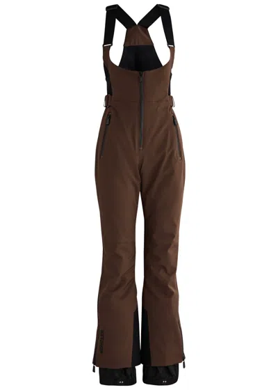 Moncler Padded Shell Ski Jumpsuit In Brown