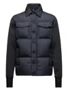 Moncler Padded Zip-up Cardigan In Blue