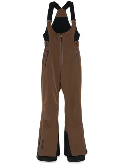 Moncler Wattierter Ski-overall In Brown