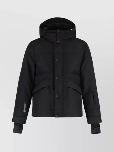 Moncler Padded Ski Jacket Adjustable Hem In Black