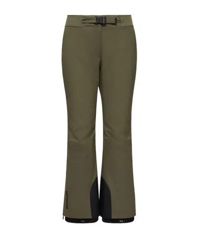 Moncler Padded Ski Trousers In Green