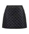 Moncler Quilted Black Skirt With Glossy Finish And Wrap Style In Black