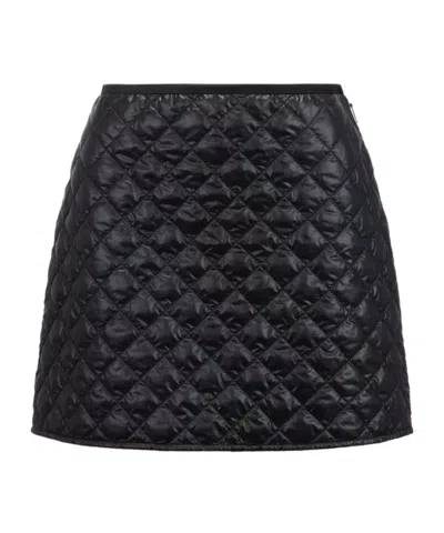 MONCLER MONCLER LOGO PATCH QUILTED MINI SKIRT