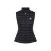 Moncler Padded Sleeveless Igens Vest With Stand-up Collar In Black