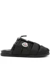 Moncler Mon Pocket Slippers In Black