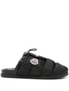 Moncler Mon Pocket Slippers In Black