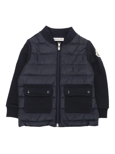 Moncler Babies' Padded Sweatshirt In Blue