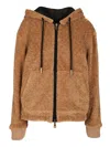 Moncler Padded Sweatshirt Knitwear Black In Brown