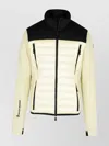 Moncler Padded Sweatshirt With High Collar And Pockets In White