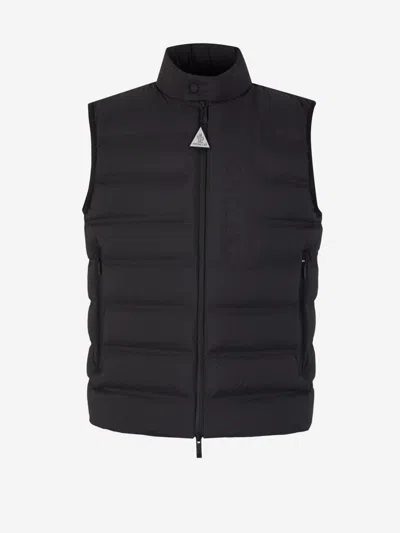 Moncler Padded Technical Vest In Black
